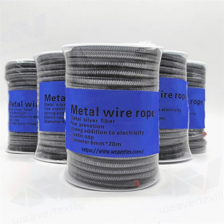 Corde antistatique électrostatique en fibre métallique